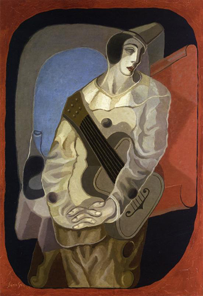 Pierrot with Guitar Juan Gris